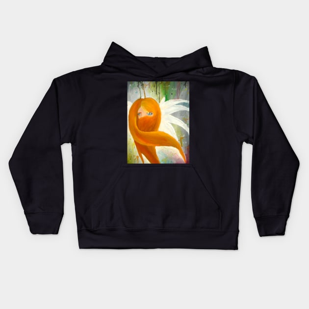 Angel Watching Over Me Kids Hoodie by Not Meow Designs 